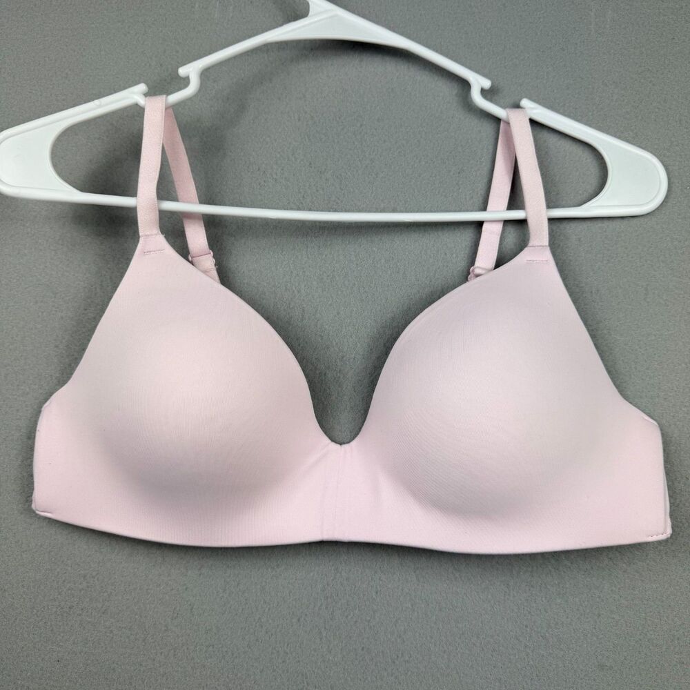 PINK Victoria's Secret Wireless T Shirt Bra Womens 38B Light Pink Smooth